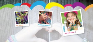 Rainbow loom van elastiekje tot armbandje en sieraad met de loomkit