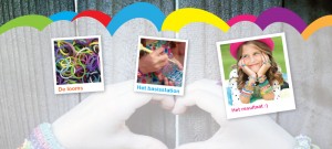 Rainbow loom van elastiekje tot armbandje en sieraad met de loomkit