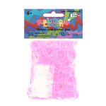 Rainbow Loom glitter elastiekje roze