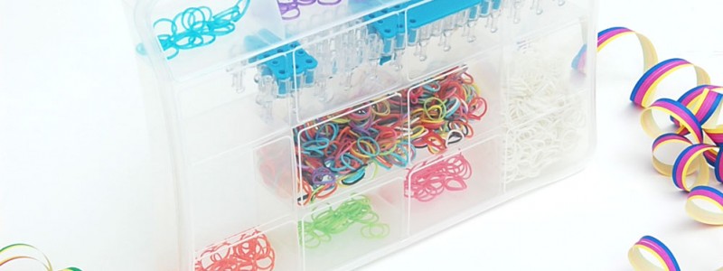 Rainbow Loom opbergdoos met handvat