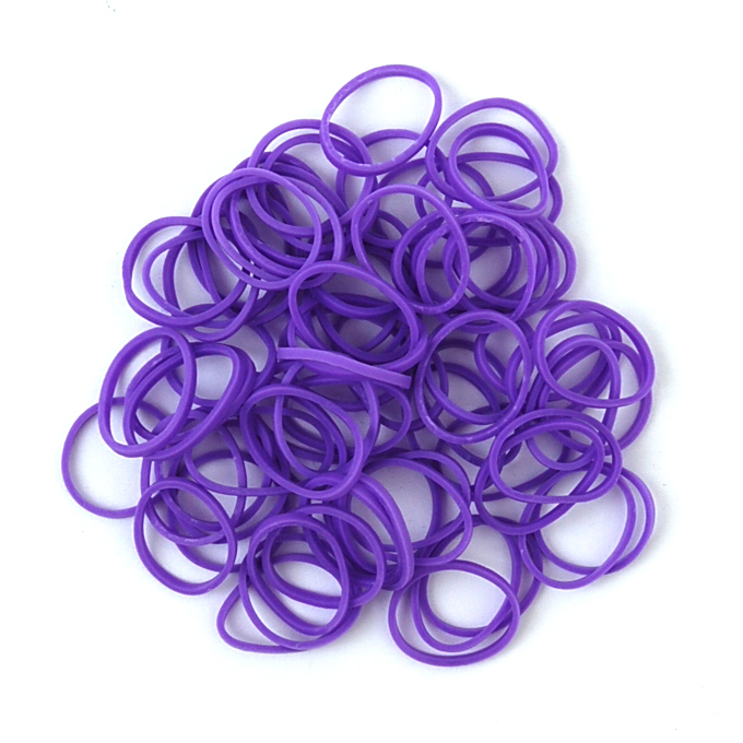 Elastiekjes lila kleur van Rainbow Loom® kun je kopen in de online webshop te koop van Loommania.nl ook voor band-it en funloom