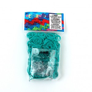 Teal elastiekjes grijs van Rainbow Loom kopen in onze Loommania.nl webwinkel