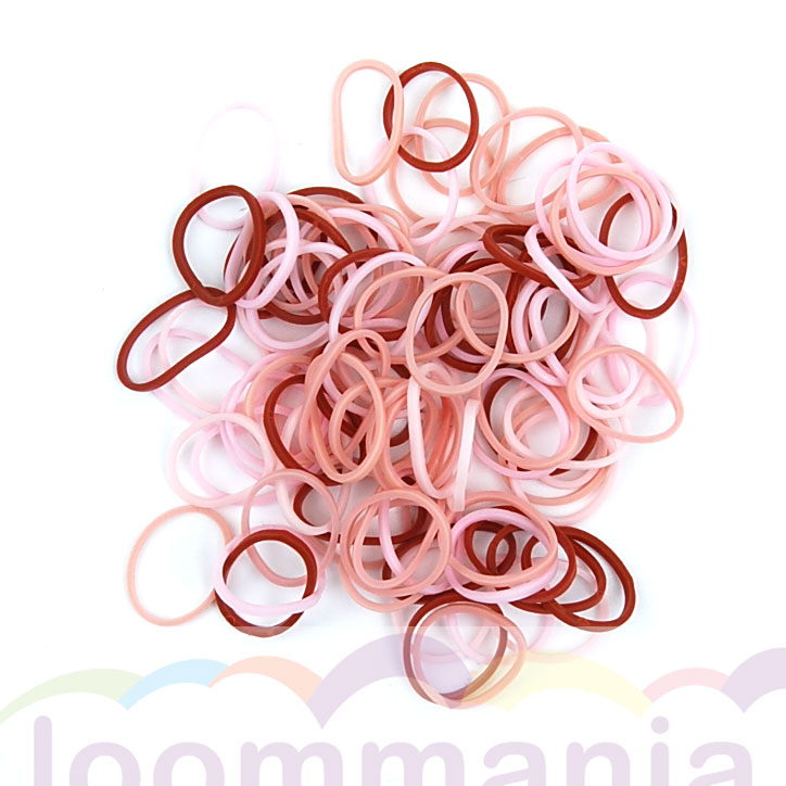 Rainbow Loom elastiekjes opaque huidtinten mix koop je online in de Loommania.nl webshop
