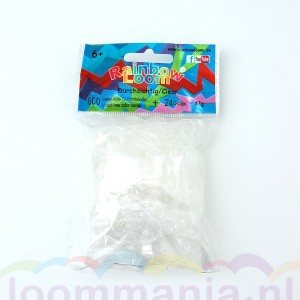 Transparante Rainbow Loom elastiekjes voor de loomkit in onze webshop online te koop. Ook voor Band-it en funloom geschikt.
