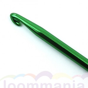 Een groene haaknaald, metallic voor rainbow, loom in online webshop kopen.