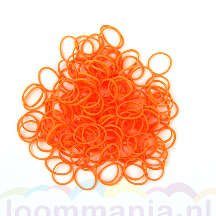 Rimpels verlichten Geometrie Elastiekjes neon oranje Rainbow Loom neon oranje webshop in Nederland
