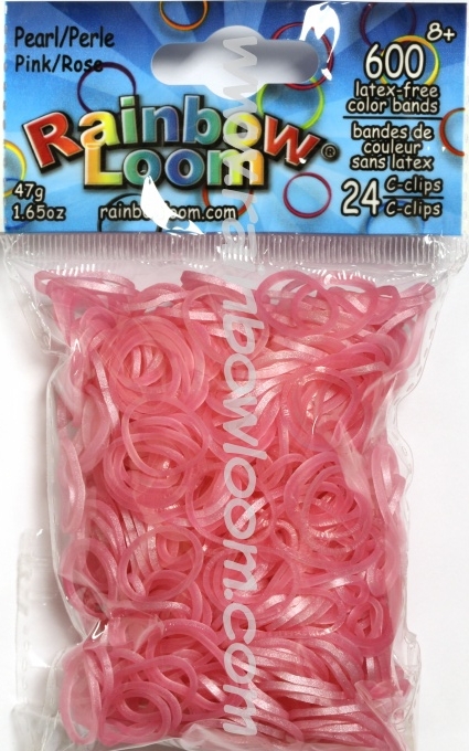 pearl pink elastiekjes van Rainbow Loom te koop bij Loommania webshop online in Nederland