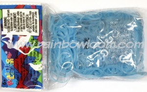 Rainbow Loom Elastiekjes blue glow online kopen bij de loommania.nl webshop.